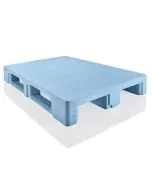 Kunststoffpalette Craemer TC1 3 Fächer ohne Rand - Hellblau