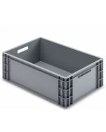 Kunststoffbox R - 600x400x223 mm mit Bohrung - grau