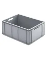Kunststoffbox R - 600x400x273 mm mit Bohrung - grau
