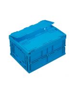 Faltschachtel B - 21L - 400x300x230/80 mm mit Deckel - blau