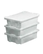 Kunststoffbox stapelbar 600x400x160 mm mit Ablauf - weiß