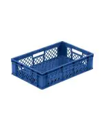 Brühwurstbehälter perf. 600x400x152 mm - blau