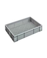 Euro-Kasten 600x400x125 mm durchsichtig - grau