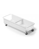 Doppelwagen 40 L - Weiß - mit 4 Schwenkrädern