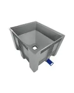 Wanne Craemer SB3 Hoch mit Trichter - 2 Schalen - Grau