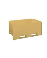 Isolierte Wanne 330 L - cremefarben - PE