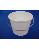 Kunststoffbehälter 2201 - 3,5 L. mit Metallgriff - Weiß