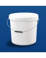 Kunststoffbehälter HOM20000 - 19,5 L. mit Metallgriff - Weiß