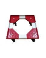Trolley 405x405 mm - mit 4 Kunststoff-Drehgelenken - TPE-Räder - Rot