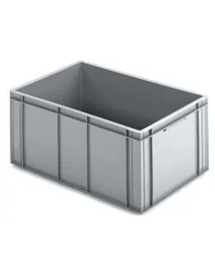 Kunststoffbox R - 600x400x273 mm mit Bohrung - grau