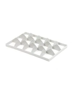 Glaseinsatz 3x5 Fächer - Sockel - grau