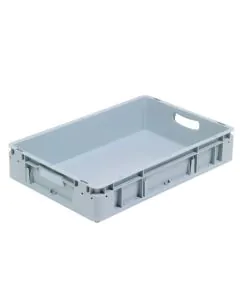 Kunststoffbox S - 600x400x120 mm mit Bohrung - Grau