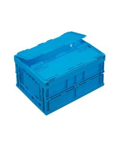 Faltschachtel B - 21L - 400x300x230/80 mm mit Deckel - blau