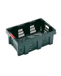 Kunststoffbox stapelbar 600x400x210 mm perf - schwarz