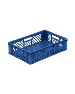 Brühwurstbehälter perf. 600x400x152 mm - blau