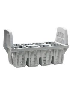 Besteckkorb 450x212x260 mm 8 Fächer - grau