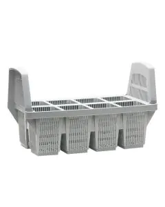Besteckkorb 450x212x260 mm 8 Fächer - grau