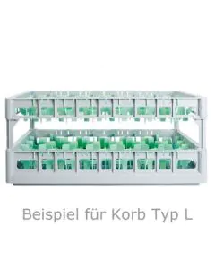 Geschirrkorb 600x400 mm - 230 mm - 40 Gläser