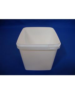 Kunststoffbehälter 6055-5,5 L. mit Kunststoffgriff - Weiß