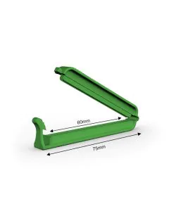 Beutelklemme 75/60 mm - grün
