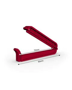 Beutelklemme 90/70 mm - rot