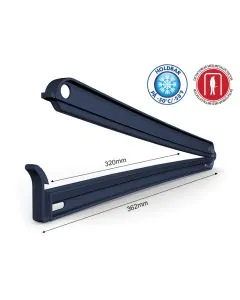 Beutelklemme 362/320 mm - detektierbar - dunkelblau