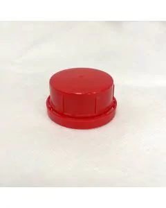 Kapsel - Ø43mm - Kegel/Verschlussring/gerillt - rot