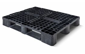 Kunststoffpalette Typ M1000 mit 3 Trägern