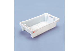 Fischkasten mit Ablauf 800x450x190 mm 35L/20kg - weiß