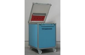 Wärmeschrank 250 L auf Rädern - 810x660x830 mm - blau