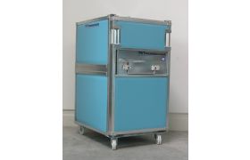 Wärmeschrank 560 L auf Rädern - 955x735x1415 mm - blau