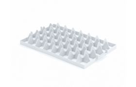 Glaseinsatz 5x8 Fächer - Oberteil - grau
