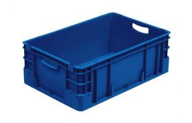 Kunststoffbox S - 600x400x220 mm mit Loch - Blau