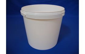 Kunststoffbehälter 8106-10,8 L. mit Kunststoffgriff - Weiß