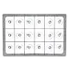 Dish baskets for 118x90 mm glass - 3x6 compartments