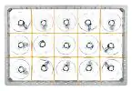 Dish baskets for 118x109 mm glass - 15 compartments
