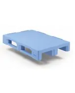 Plastic pallet Craemer TC1 3 compartments with edges - Light blue