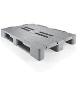 Plastic pallet Craemer CS1 with 3 cores and 7 mm edges - gray