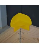 Stacking corner for pallet frames - yellow - 95x95x90 mm