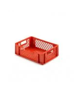 Plastic box E4 perf - 400x300x125 mm - Red