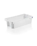 Fishing box C stackable - 800x400x225 mm 40L/25kg - white