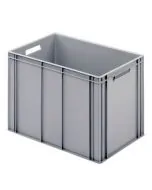 Plastic box R - 600x400x424 mm w/hole - gray