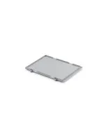 Lid UNISTA 300x200x10 mm - w/closing mechanism - gray