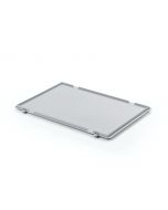 Lid UNISTA 600x400x10 mm - w/closing mechanism - gray