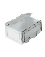 Lid for plastic box crocodile - 400x300 mm - w/locks - gray