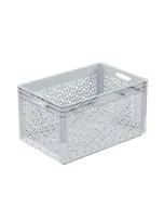 Plastic box Lightline perf. 600x400x320 mm - gray