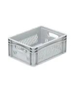 Plastic box Basicline perf. 400x300x170 mm - Gray