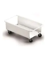 Trolley for single 60 L - White - w/4 swivel wheels