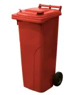 Europlast 2-wheeled waste container 140L red