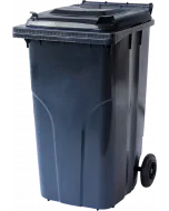 Europlast 2-wheeled 240L waste container dark gray